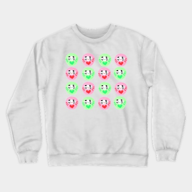 daruma love Crewneck Sweatshirt by melivillosa